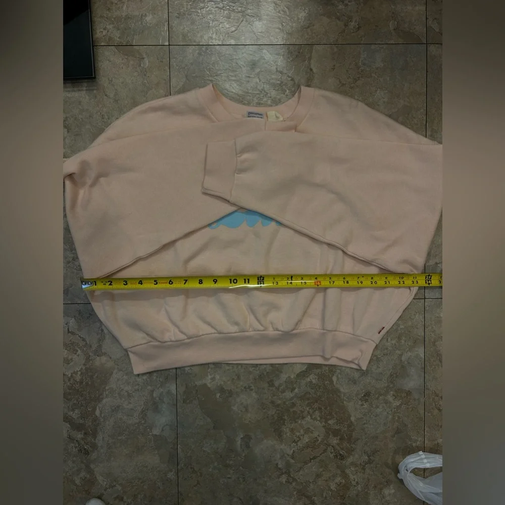 🍁NWT Peach and Blue Levi’s Cropped Sweatshirt - Picture 14 of 15